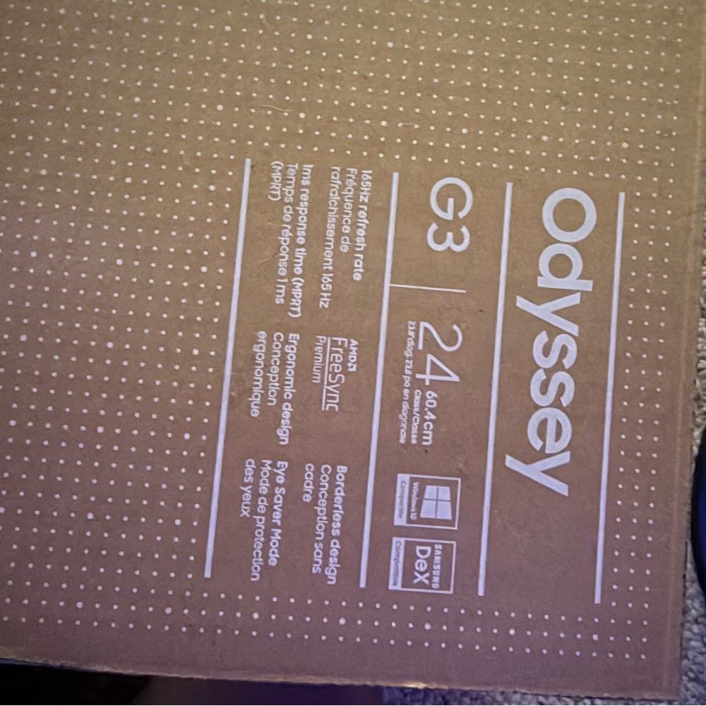 Samsung Odyssey G3 Monitor Box